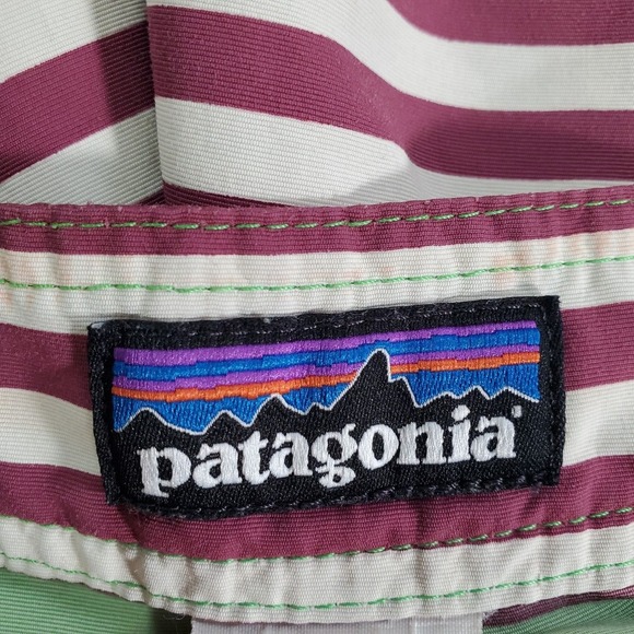 Patagonia Men Board Shorts Size 34 Striped Zipper Pocket Swim Surf Beach READ - Picture 7 of 14